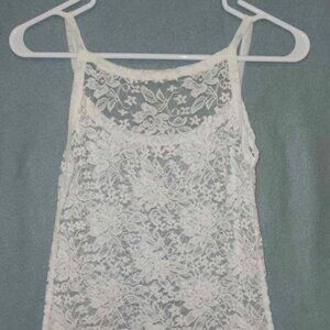 Lace Tank Top Coverup, Women's Size Small